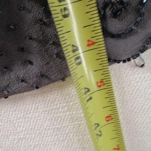 Gala by Mon Cheri Floral Beaded Mini Dress Size 8 Spaghetti Straps Purple - Picture 12 of 13